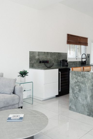 Living room and kitchen