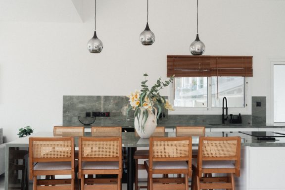 Kitchen and dining area
